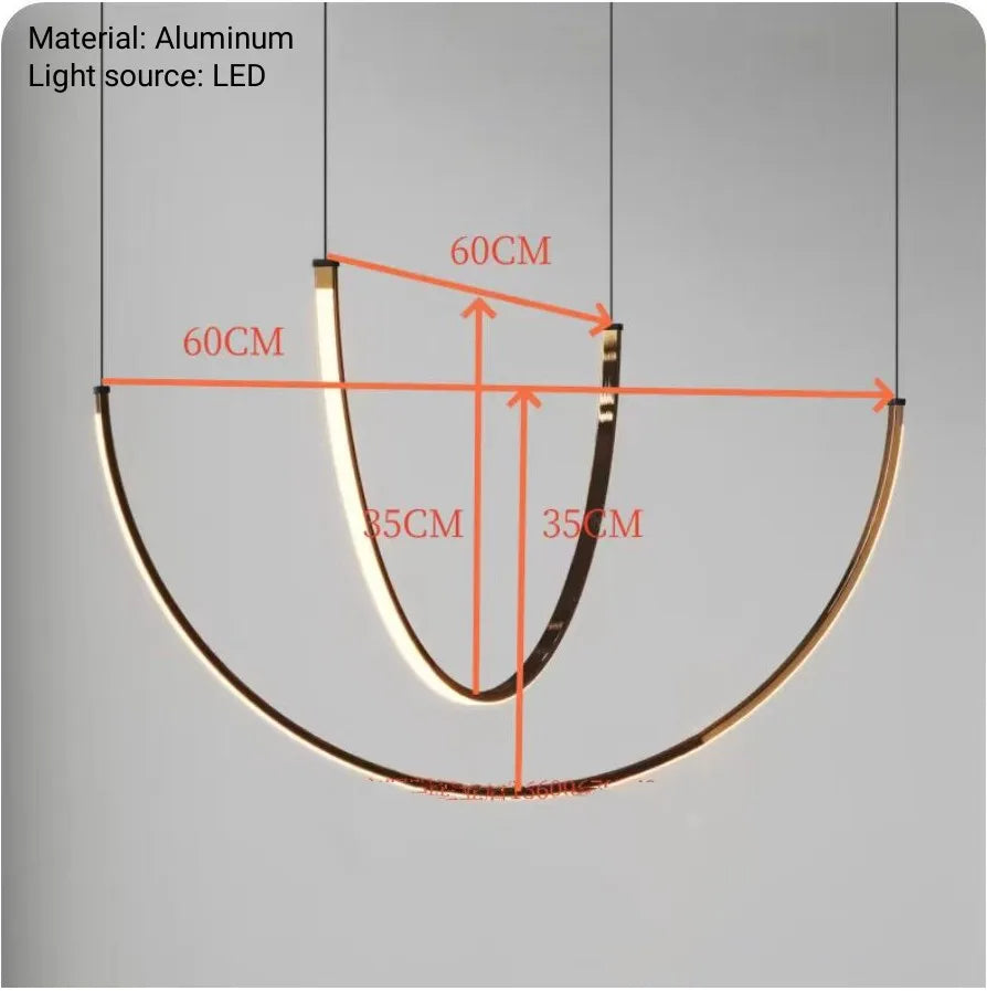 Postmodern LED Pendant Light Designer Creative Art Living Room Dining Room Staircase Villa Chandelier Indoor Lighting Appliances