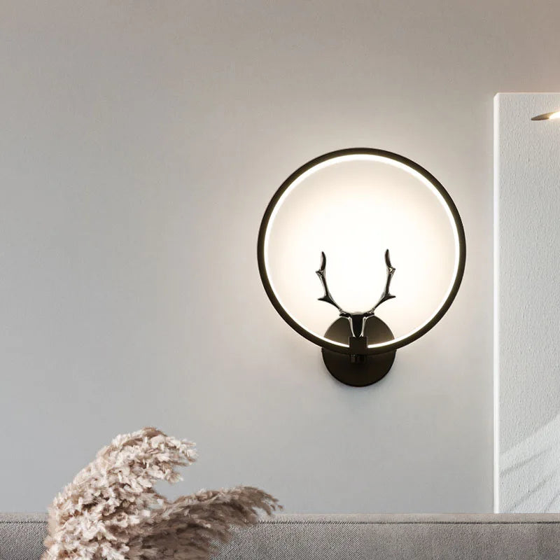 Modern Minimalist LED Wall lamp For Living Room Bedroom Bedside Wall Sconce For Corridor Background Creative Antler Wall Light