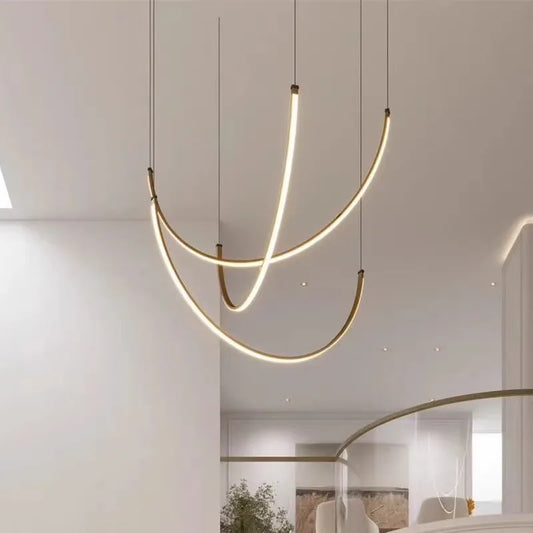 Postmodern LED Pendant Light Designer Creative Art Living Room Dining Room Staircase Villa Chandelier Indoor Lighting Appliances