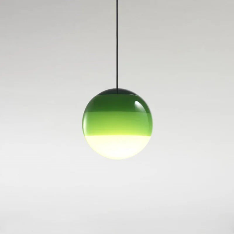 Nordic Gradient Colorful Pendant Light Glass Ball LED Hanging Lamp Dining Bedroom Restaurant Creative Balloon Suspension Fixture