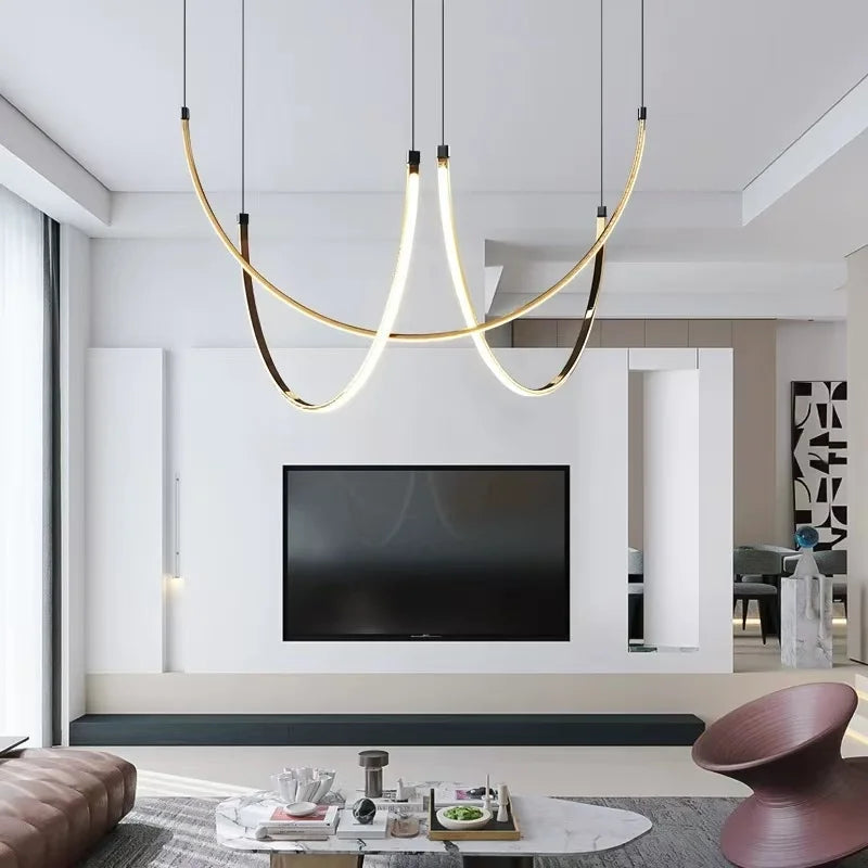 Postmodern LED Pendant Light Designer Creative Art Living Room Dining Room Staircase Villa Chandelier Indoor Lighting Appliances
