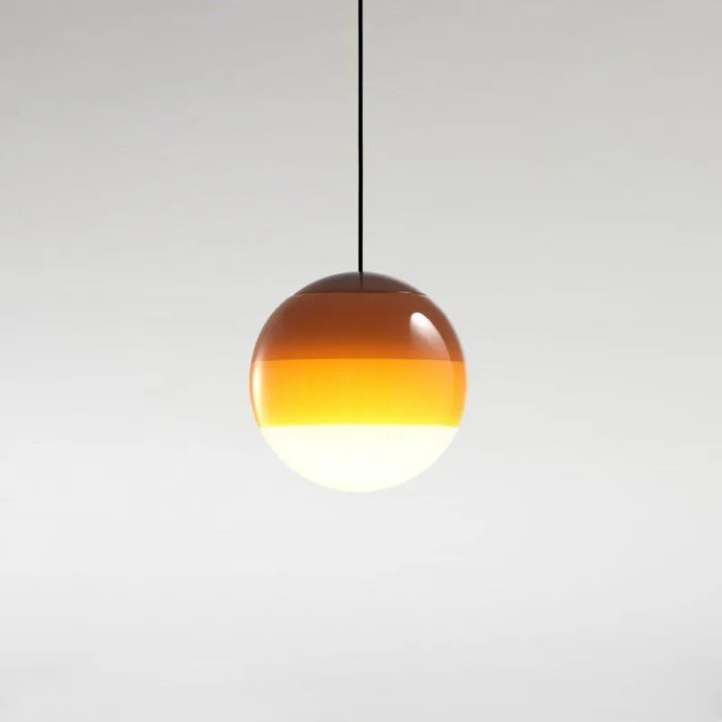 Nordic Gradient Colorful Pendant Light Glass Ball LED Hanging Lamp Dining Bedroom Restaurant Creative Balloon Suspension Fixture
